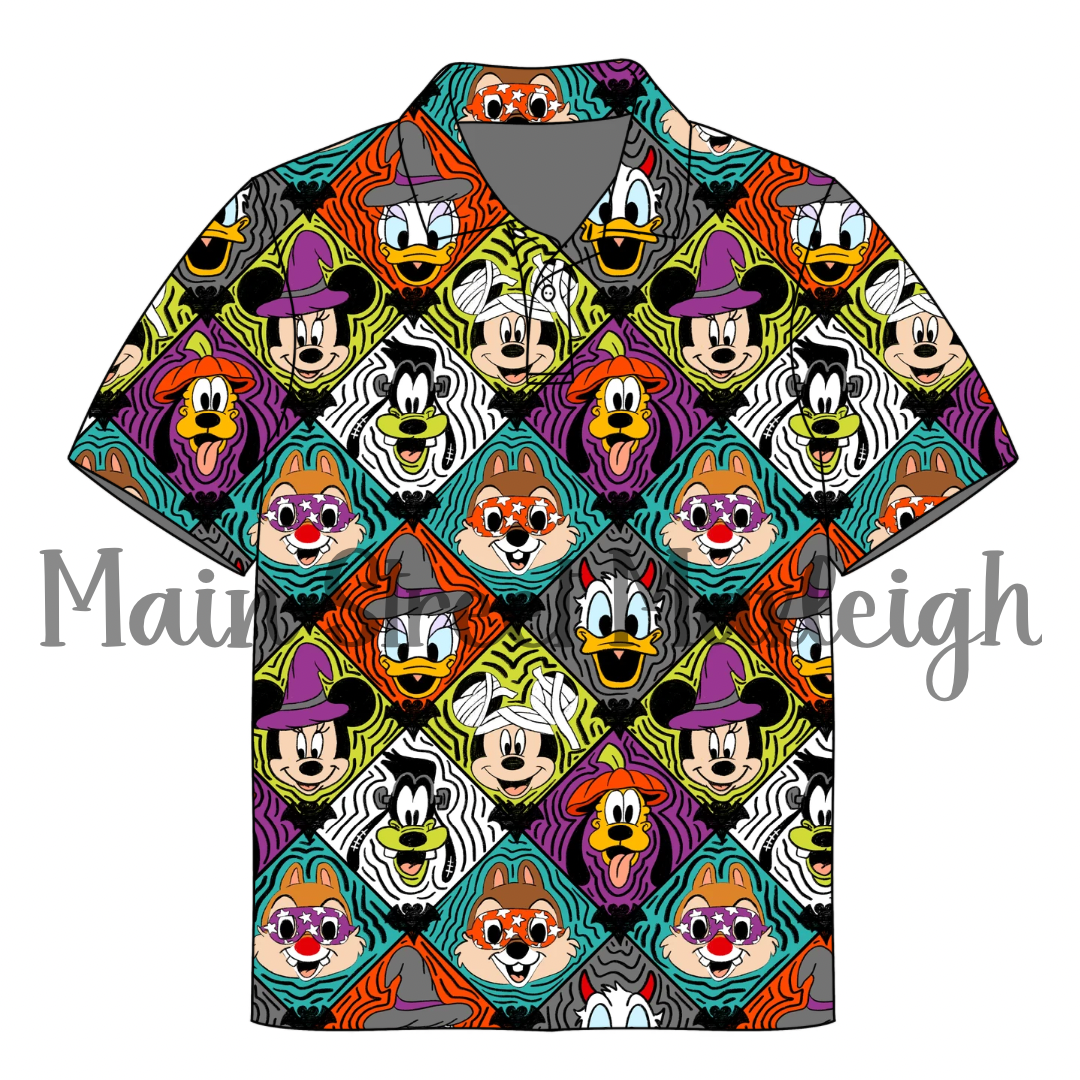 Halloween diamond polo or pocket t