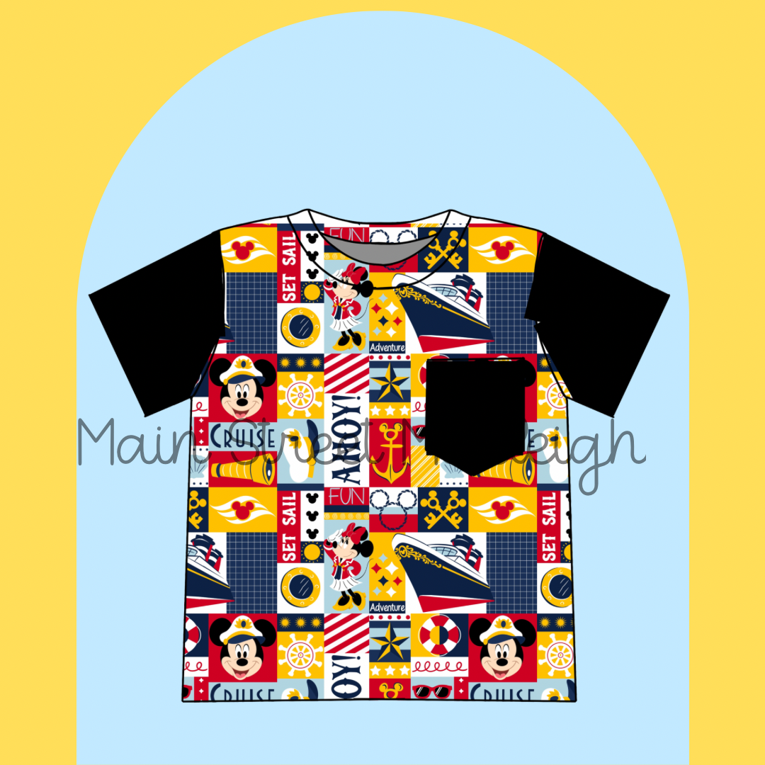 Cruise patchwork pocket T-shirt