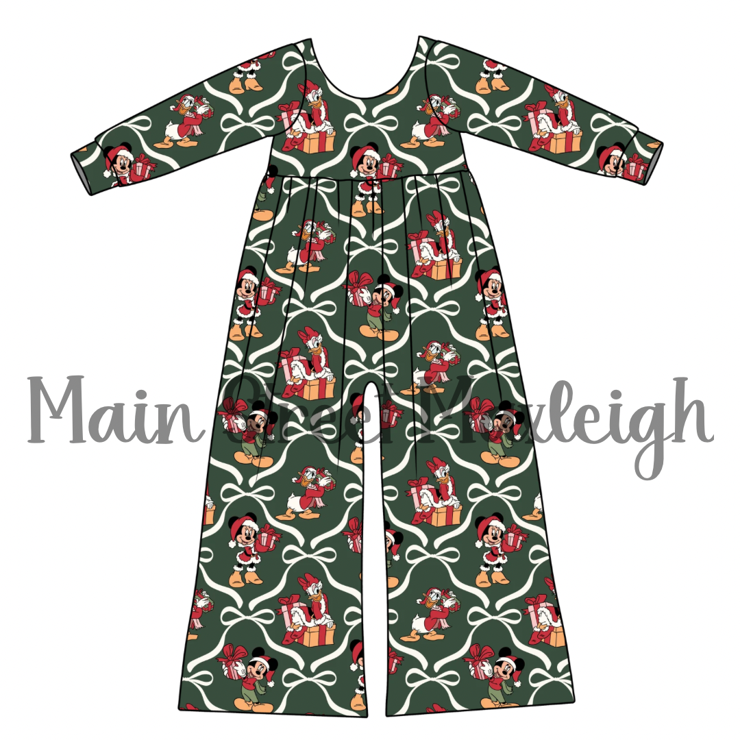 Christmas bow romper