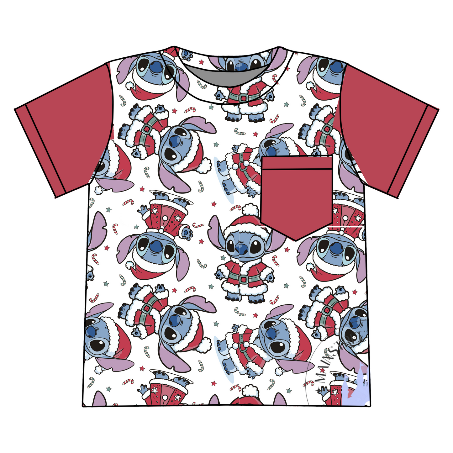 10/12 ohana Christmas pocket tshirt