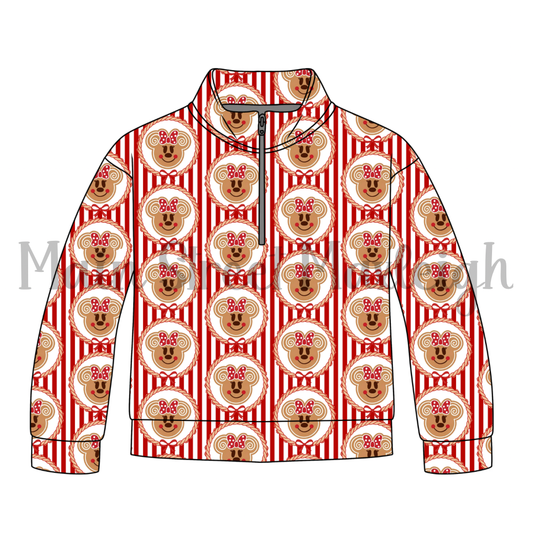 Gingerbread stripe zip