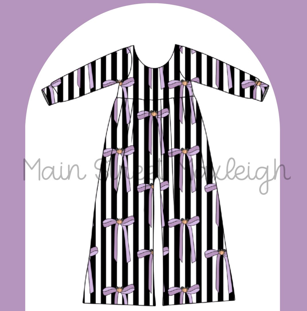 Halloween bow romper