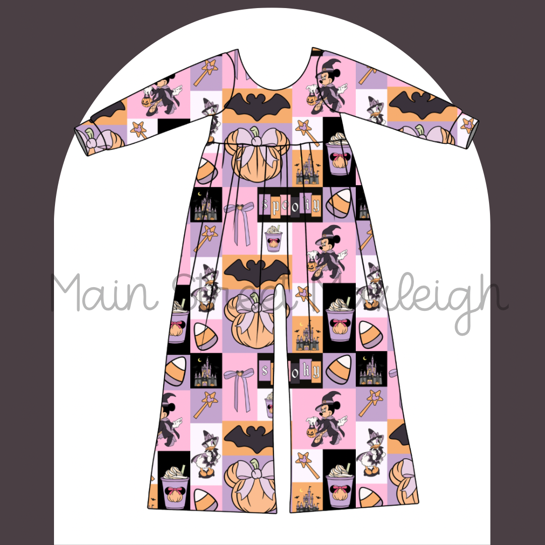 Halloween patch romper