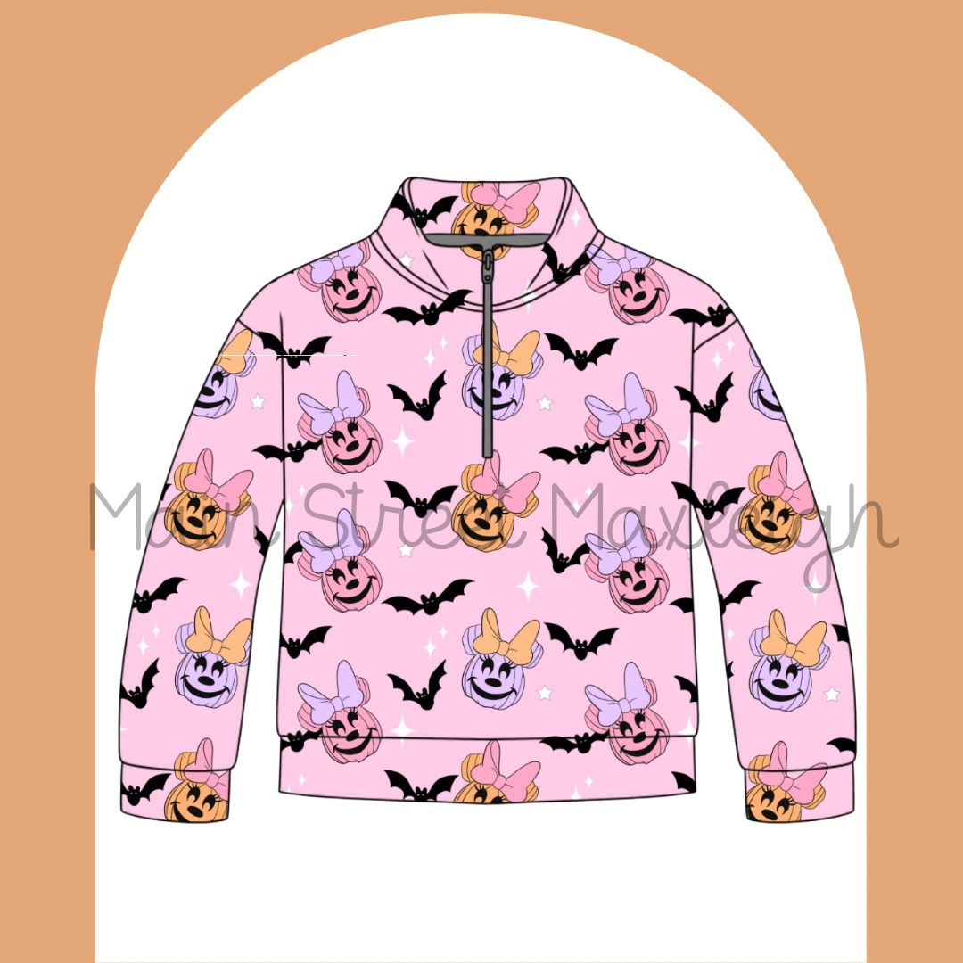 Batty Halloween mouse zip up