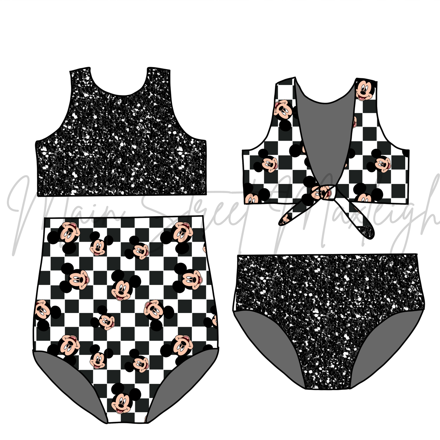 Mouse checker reversible swim