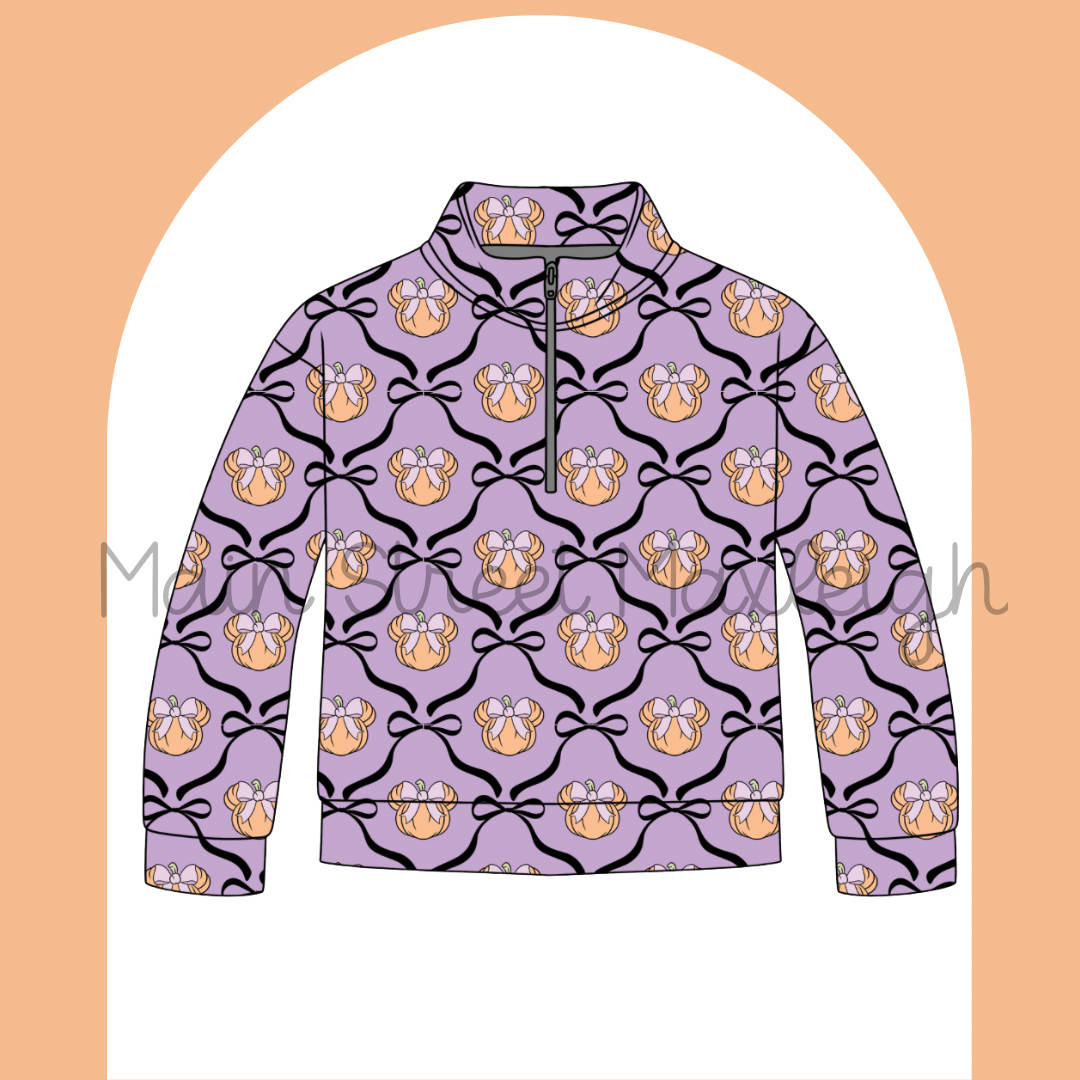 Mouse pumpkin Halloween zip