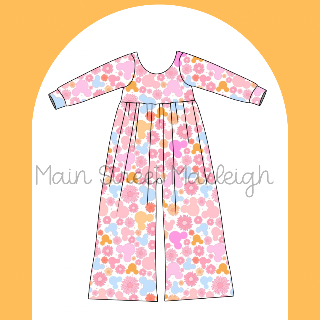 Flower mouse romper