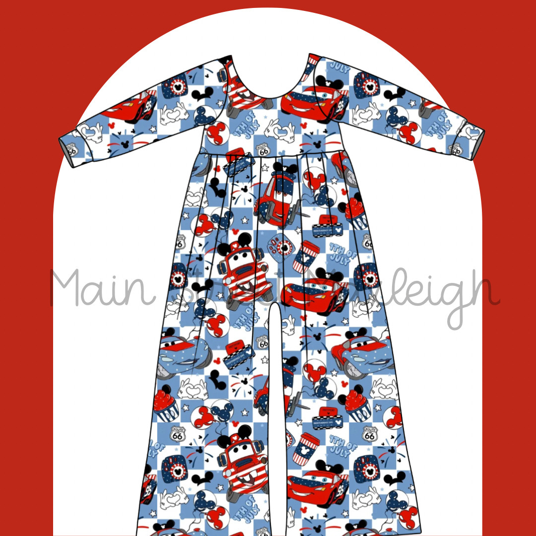 Kachow firework romper