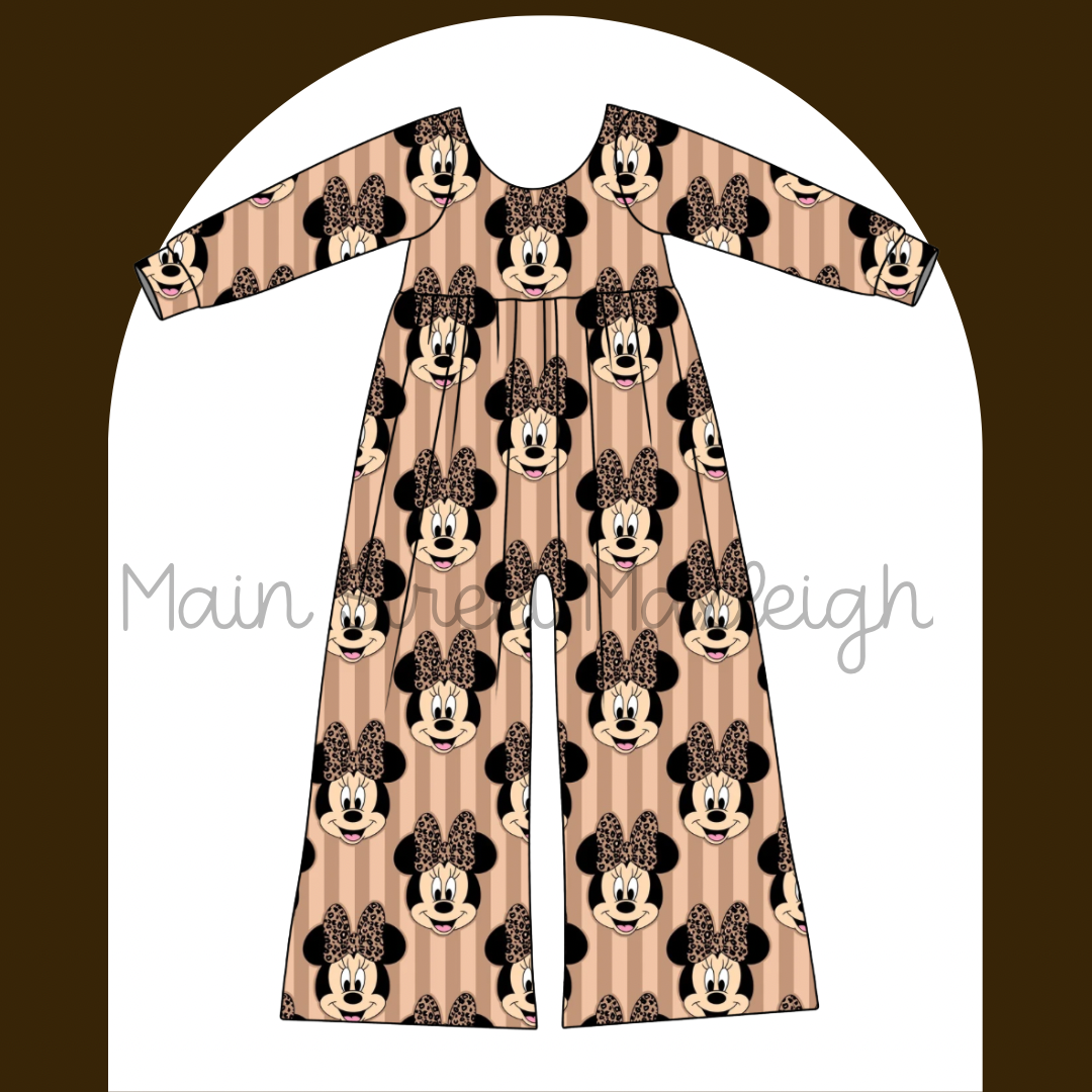 Safari bow romper