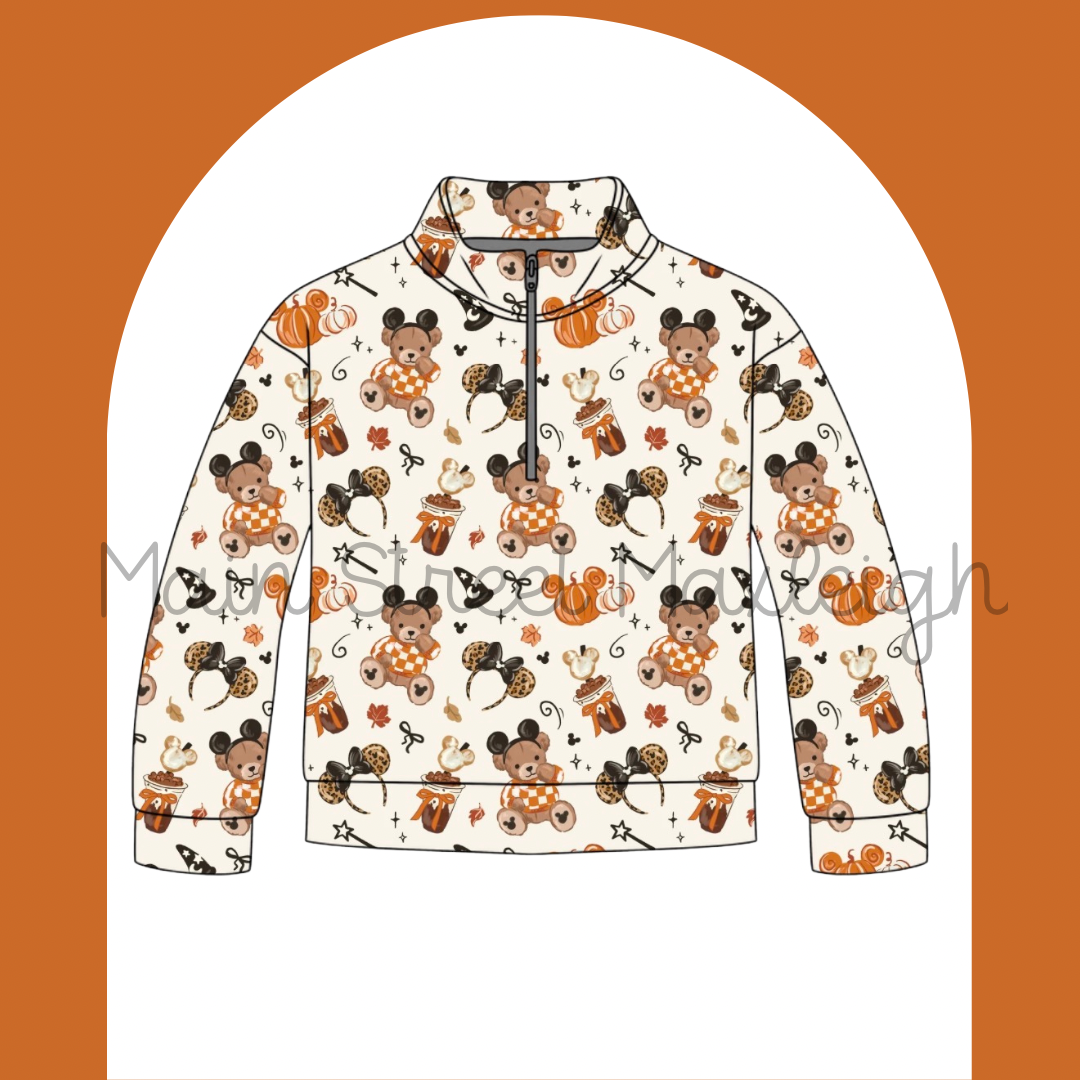 Halloween teddy bear (ears) zip