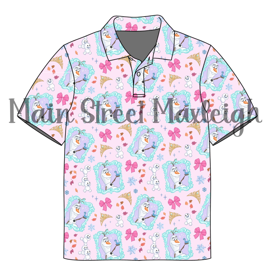Snowman polo or pocket t