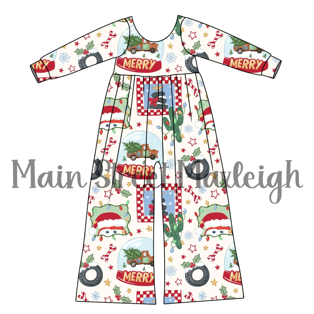 Christmas cars romper