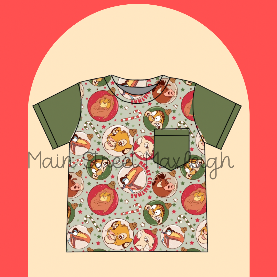 2T hakuna Christmas pocket tshirt