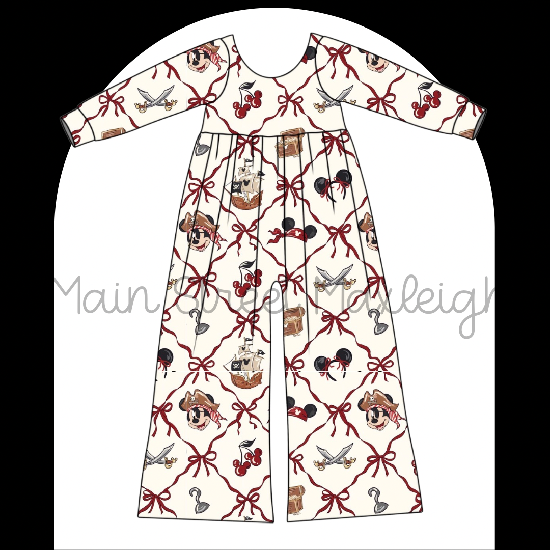 Pirate bow romper