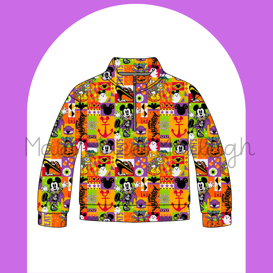Halloween on the high sea zip up
