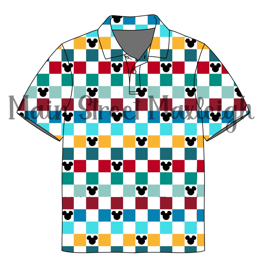 Mouse Checkerboard Polo