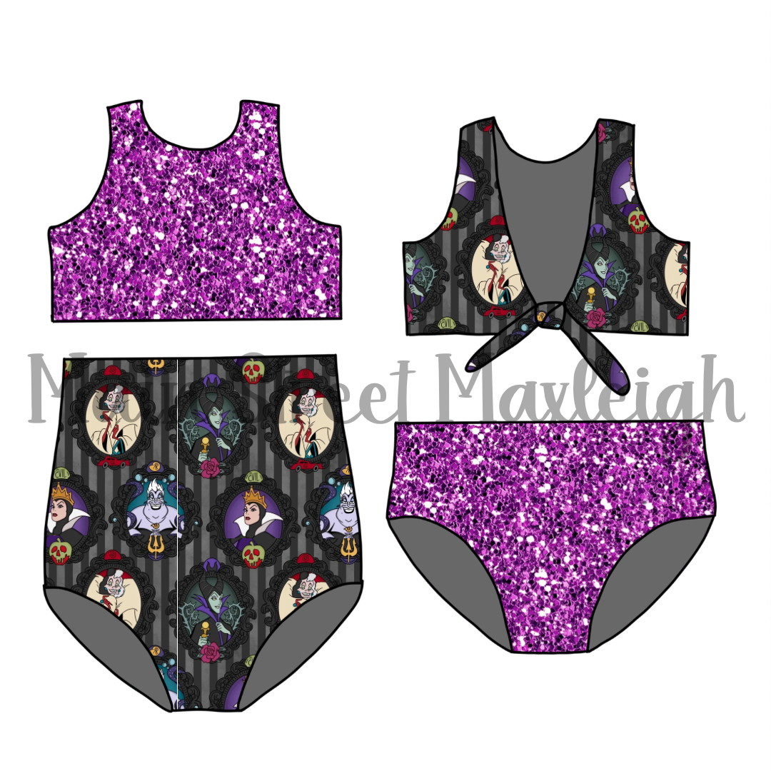 Villain Stripe Reversible swim