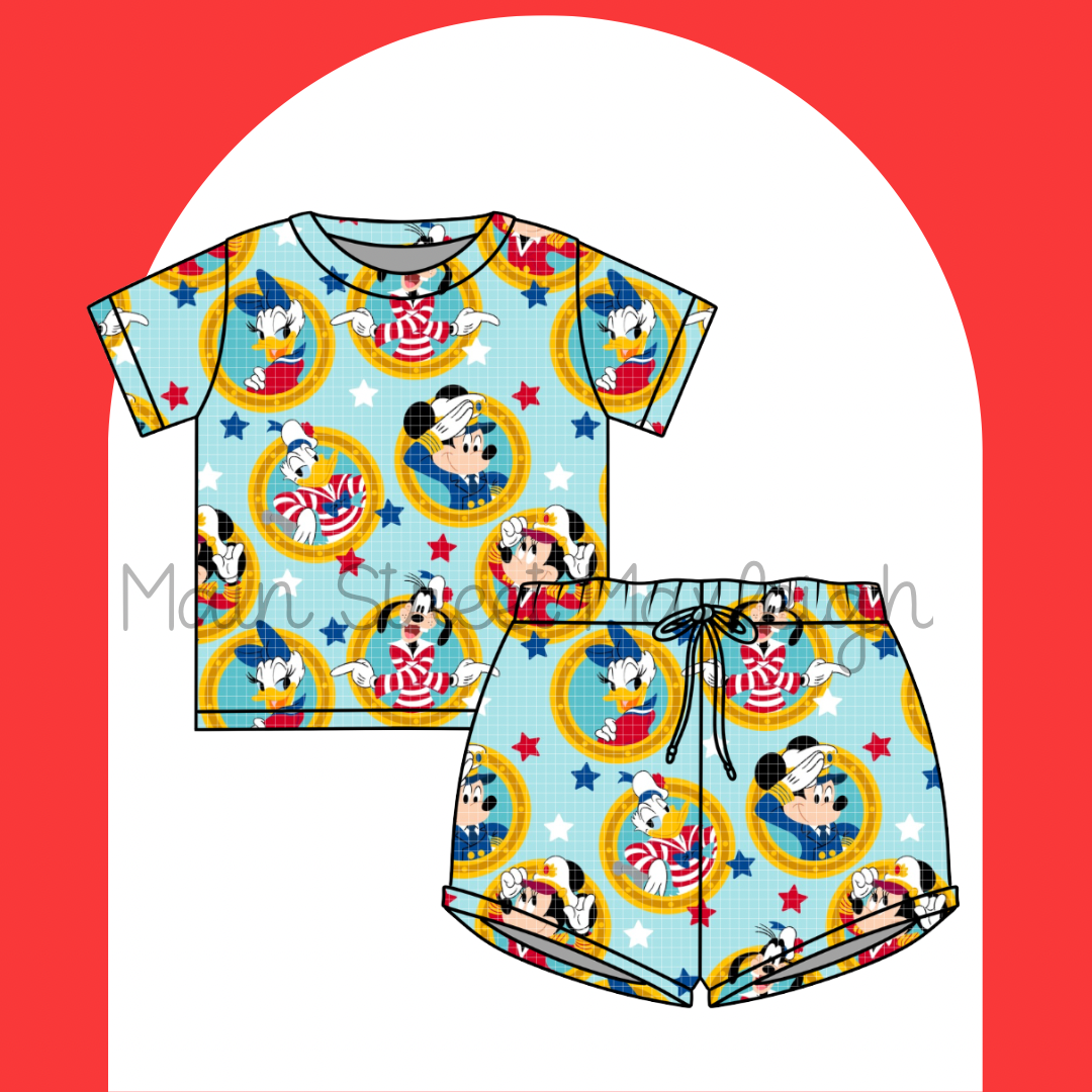 Teal port hole waffle set