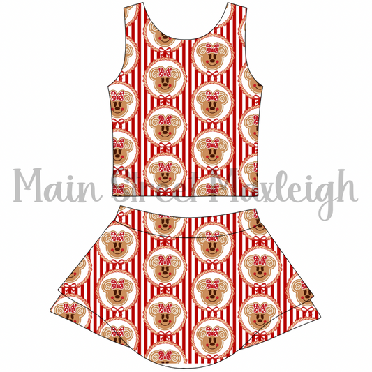Gingerbread stripe yoga set