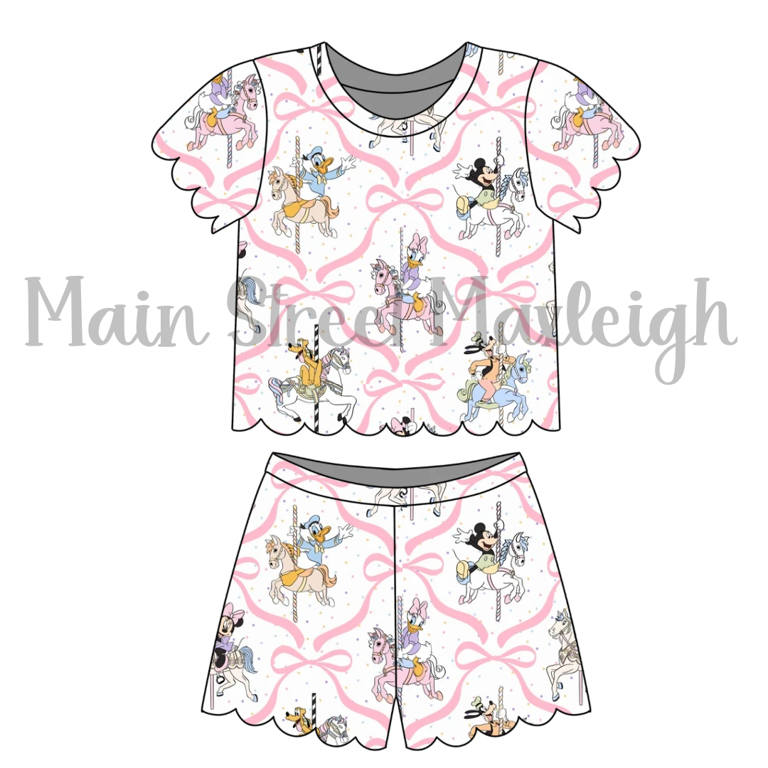 Carousel scallop short set