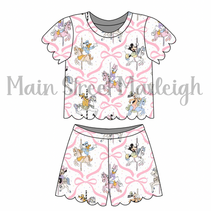 Carousel scallop short set
