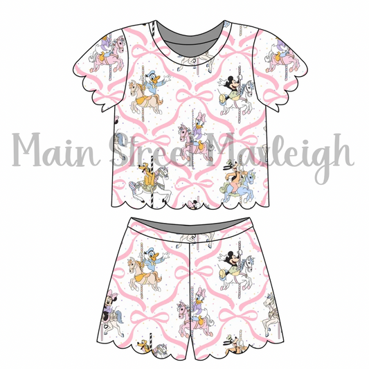Carousel scallop short set