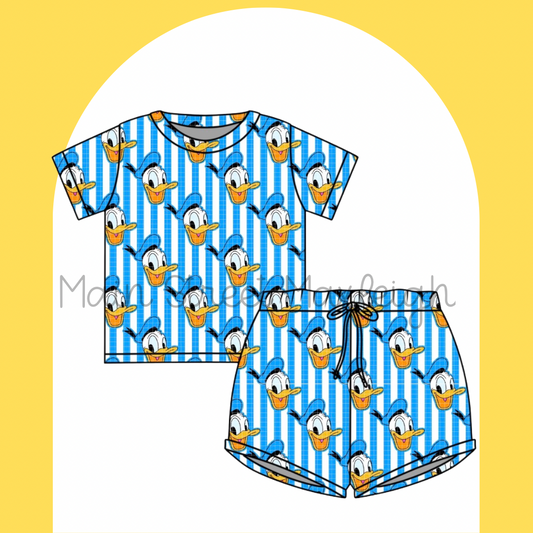 Bright blue duck waffle set