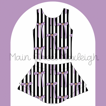 Halloween bow yoga set