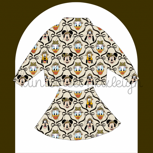 Safari fab 5 zip skirt set