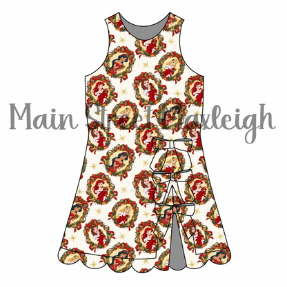 Christmas royalty bow dress