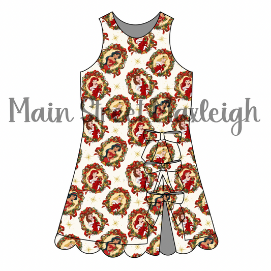 Christmas royalty bow dress