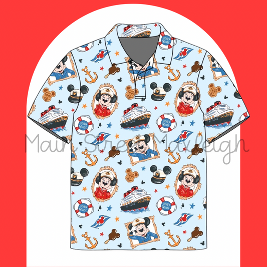 Cruise mouse waffle polo