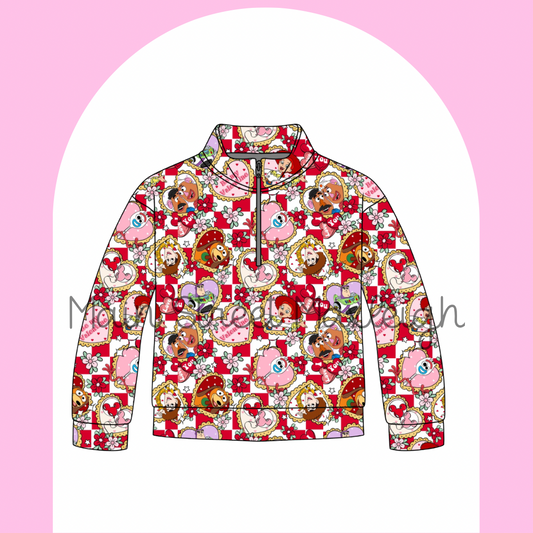 Be mine valentine zip up