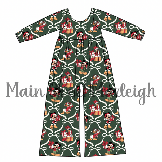 Christmas bow romper