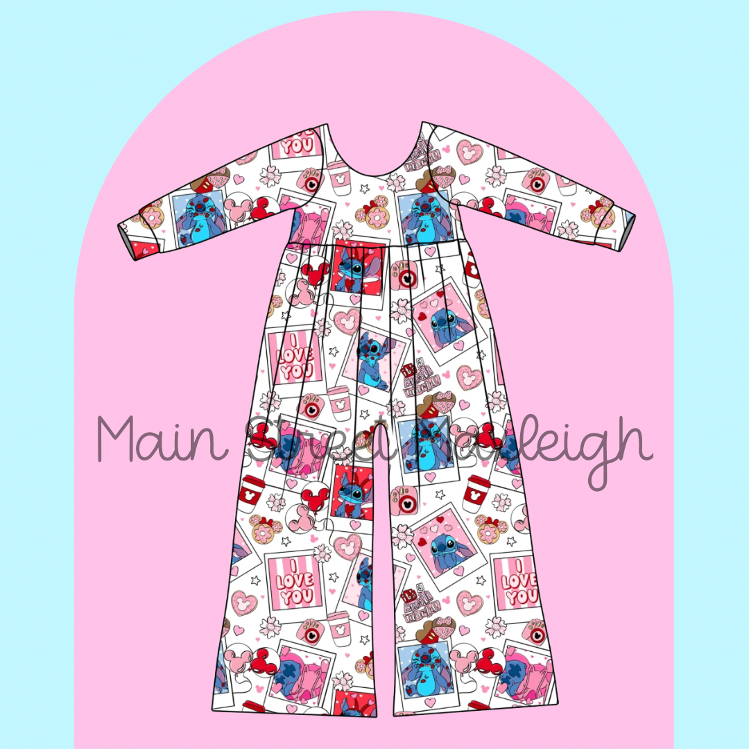 Stitch valentine romper