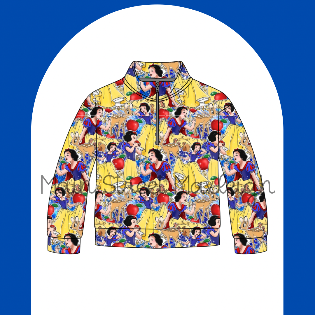 Snow white zip up