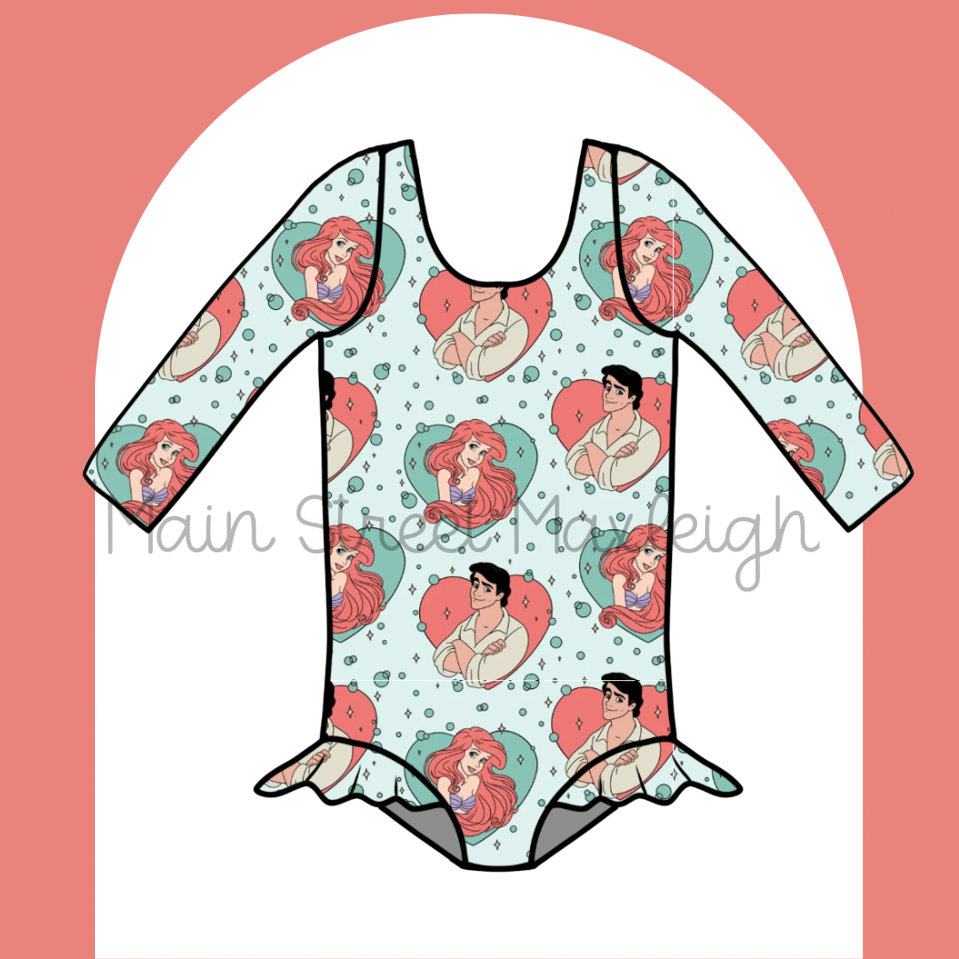 Teal mermaid swim