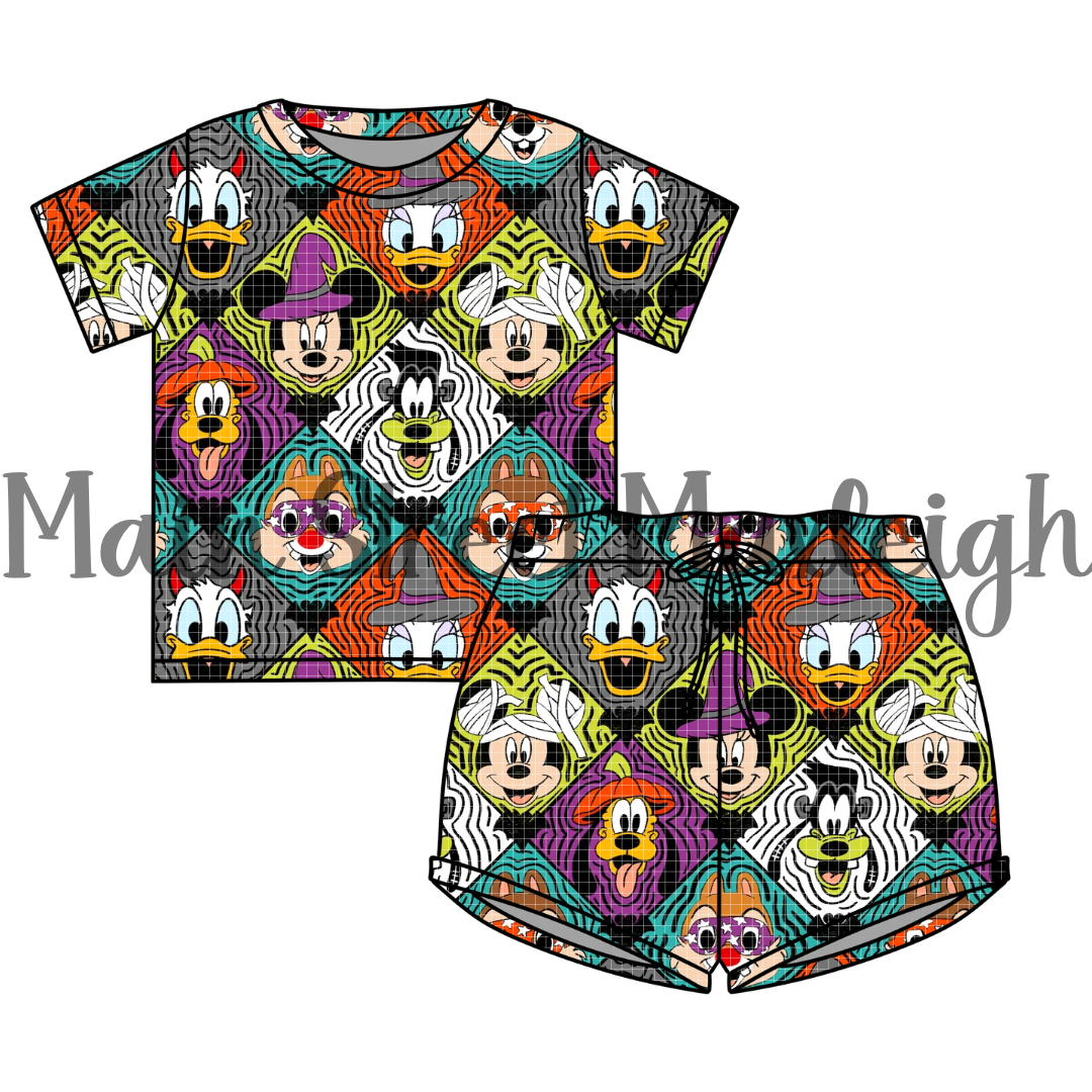 Halloween diamond waffle set