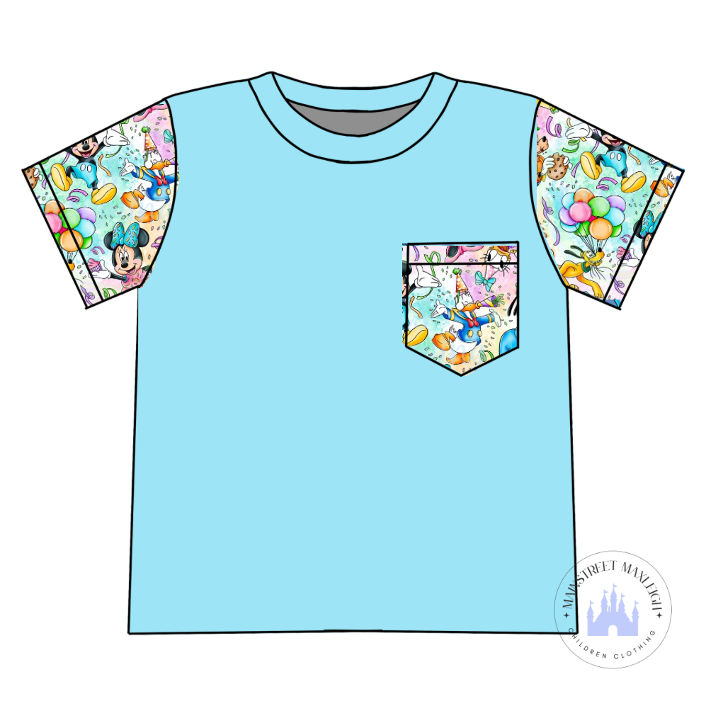 Birthday mouse pocket T-Shirt