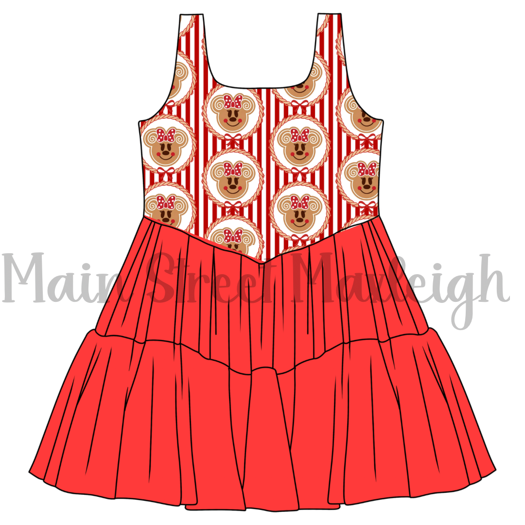 Gingerbread strip dress