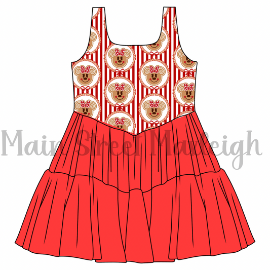Gingerbread strip dress