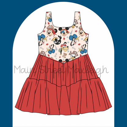 Pirate friends red bottom dress