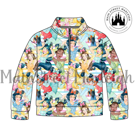 Princess ears half zip up