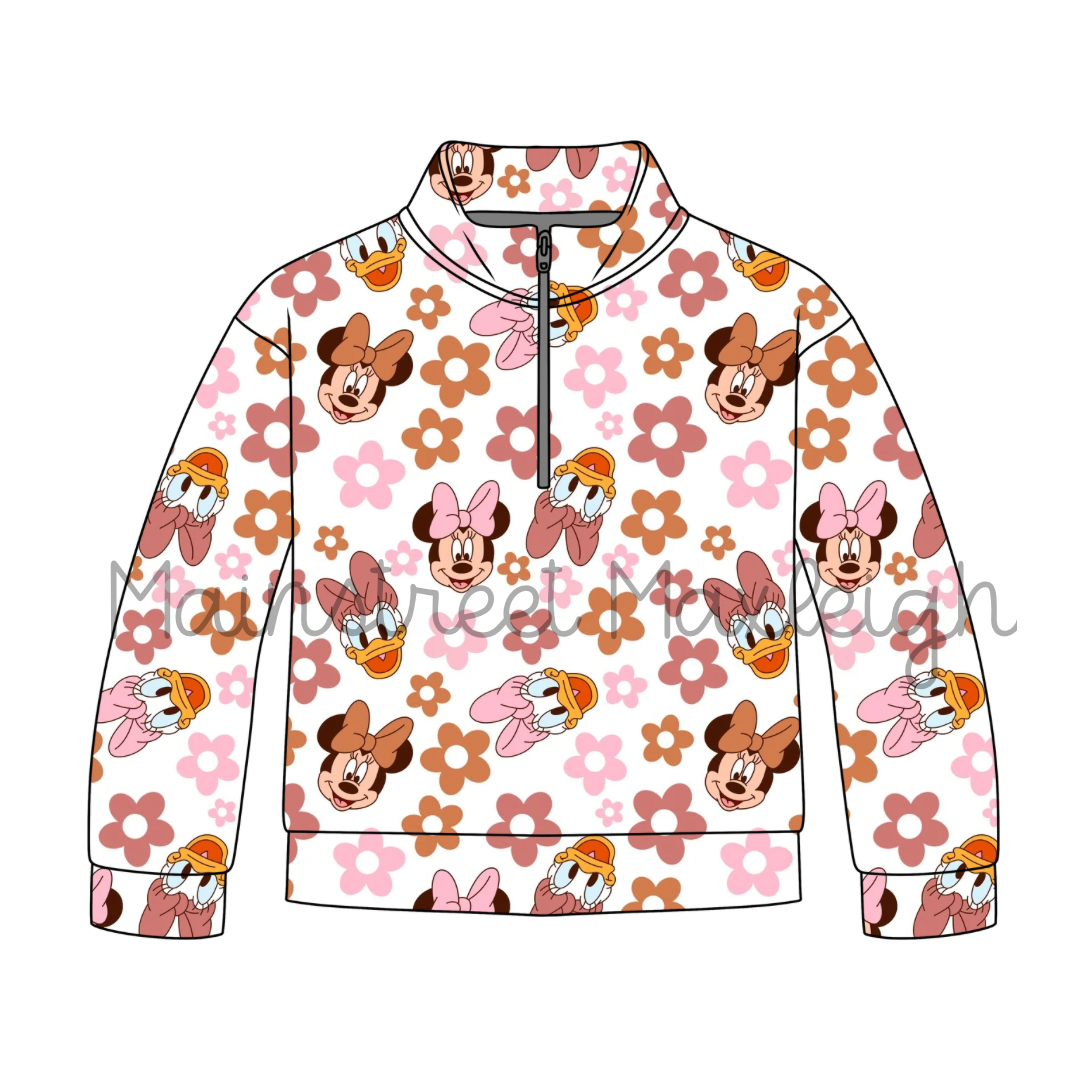 Flower girls half zip up