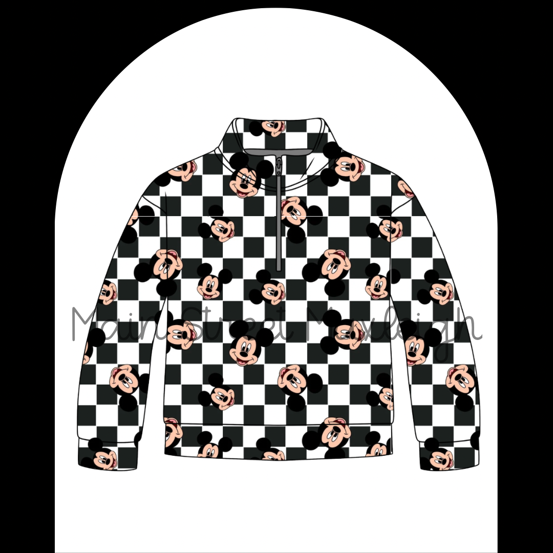 Mouse checkers zip ups