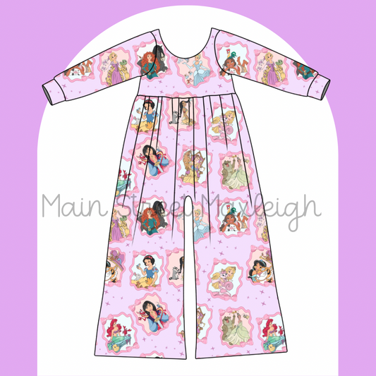 Princess bow frame romper