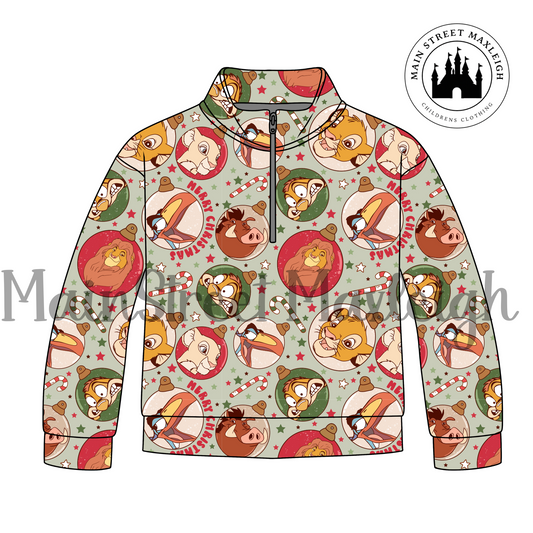 Hakuna Matata christmas half zip up