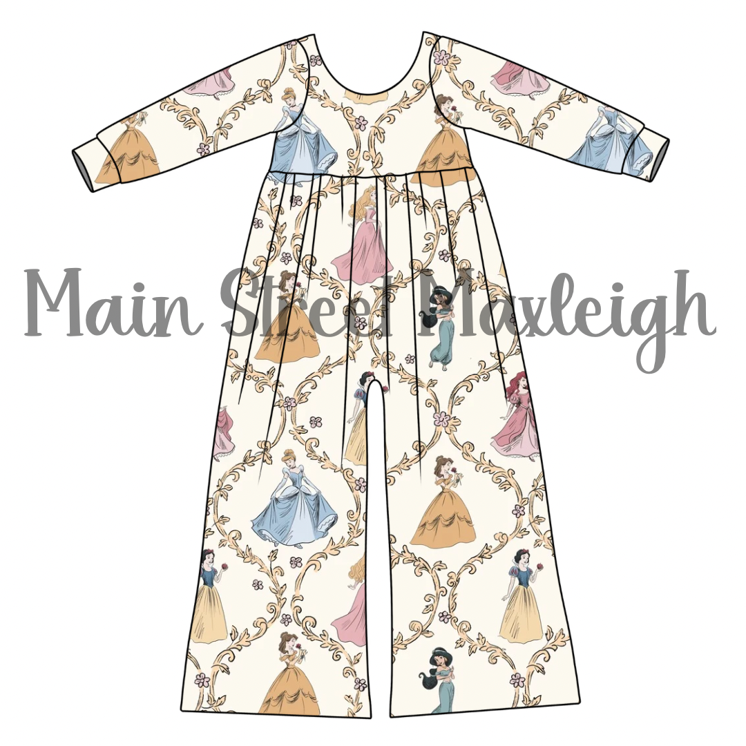 Golden princess romper