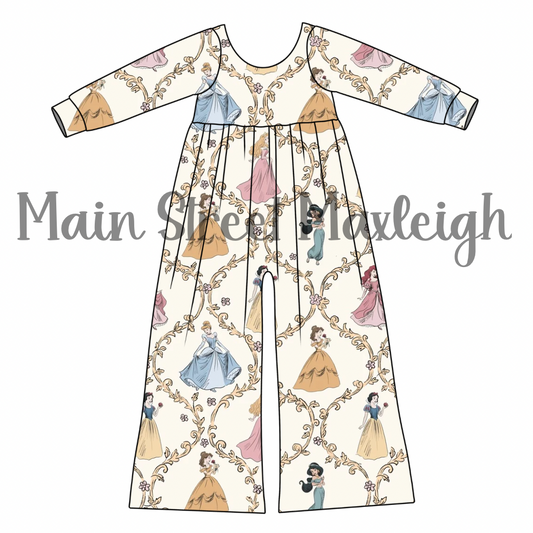 Golden princess romper