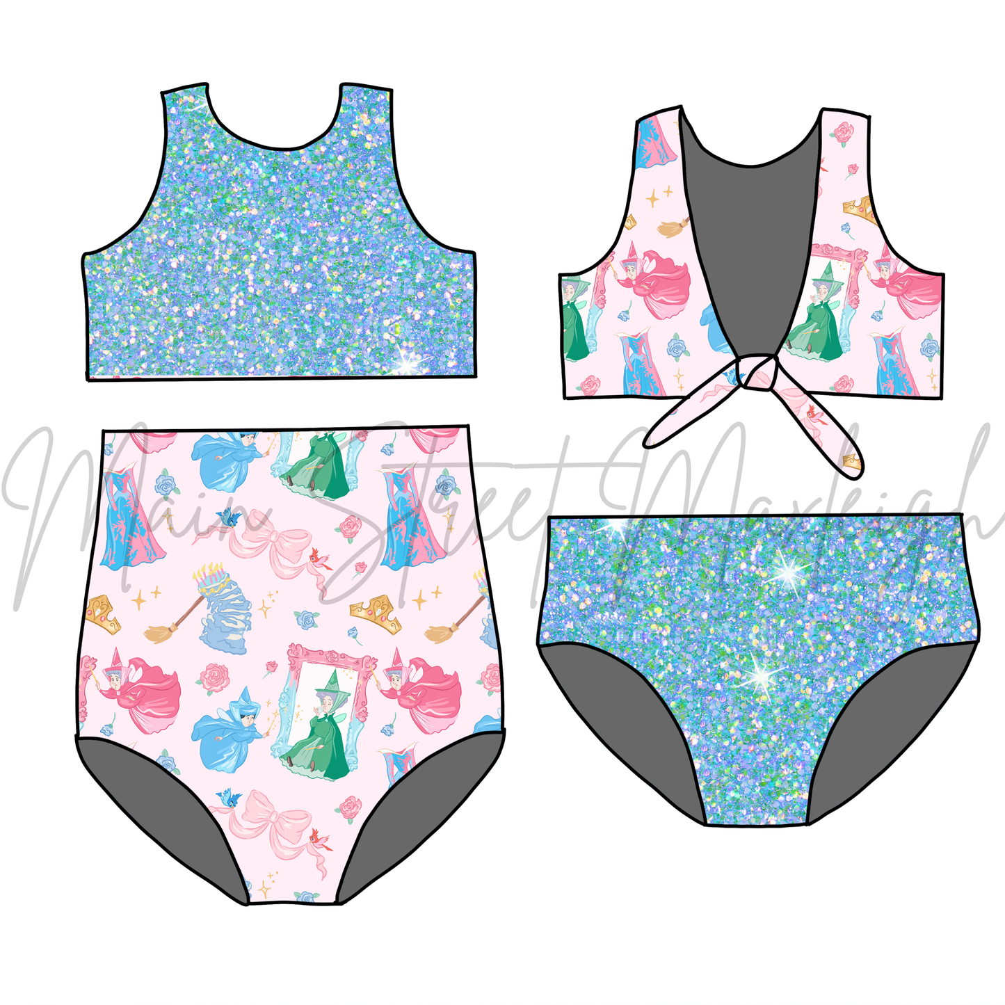 Make it pink make it blue reversible swim
